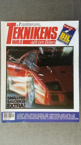 Teknikens Värld 7 1988: Volvo 740 GLE, Audi 100 CC, Citroën CX GTI, Fiat Croma