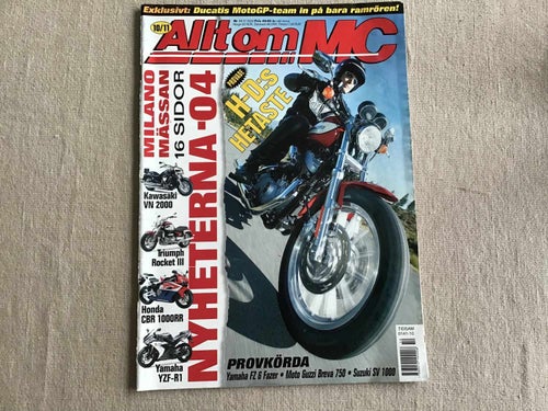 ALLT OM MC NR 10/11 2003 STORFJORD MCK NORGE,HUSQVARNA STORY,MOTO GUZZI BMW F