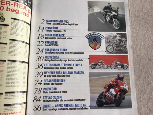 ALLT OM MC NR 10/11 2003 STORFJORD MCK NORGE,HUSQVARNA STORY,MOTO GUZZI BMW F