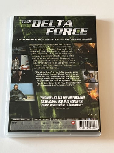Delta force (Chuck Norris & Lee Marvin, 1986). Beg. DVD
