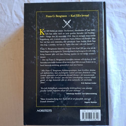 Karl XII:s levnad av Frans G. Bengtsson, 1998 Inbunden