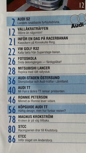 Bilsport nr 19 2003: VW Golf R32, Audi TT guide + S2 1992