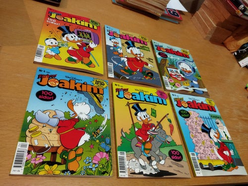 Walt Disneys Joakim 1991 nr 1, 2, 3, 4, 5, 6 Komplett årgång. Very Fine plus