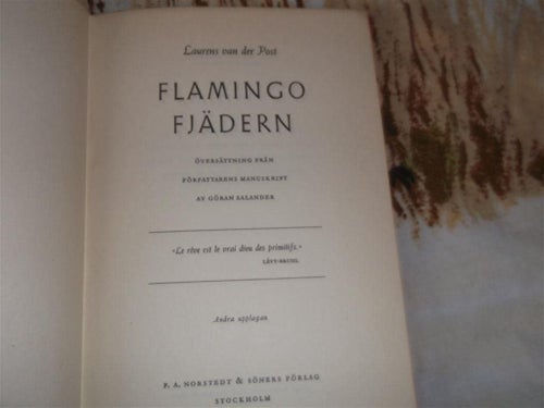 Flamingofjädern - Laurens van der post 1954