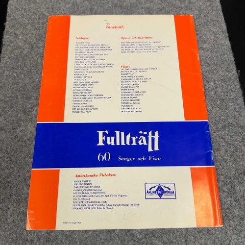 Fullträff - 60 sånger och visor - Noter