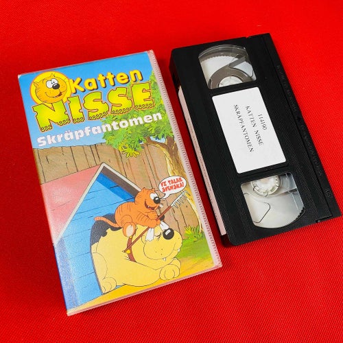 Katten Nisse Skräpfantomen VHS Svenskt tal - 80-tal