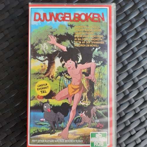 Djungelboken - Klassisk VHS (1989) - AB Wendros utgåva - Svenskt tal