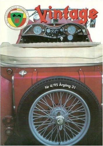 VINTAGE NR 4 1995 - MOTORHISTORISKA KLUBBEN I SKÅNE