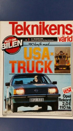 Teknikens Värld 2 1980: Opel Rekord 2,0 E, ny Ford Fiesta vs Volvo 244 DL 1978