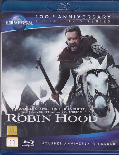 BluRay / Robin Hood / Russel Crowe, Cate Blanchett, Ridley Scott / Nära nyskick