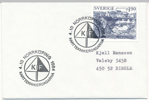 Minnespoststämpel Norrköping Kartteknikerdagarna 1984