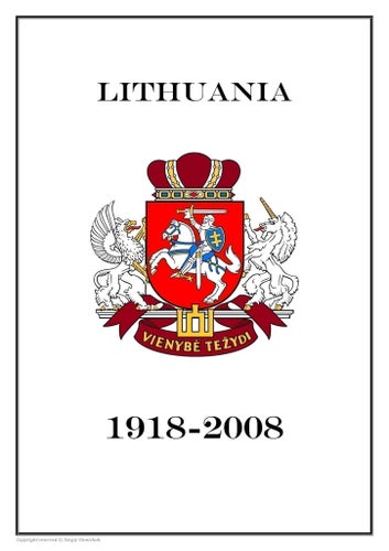 LITHUANIA 1918 - 2008 PDF (DIGITAL) STAMP ALBUM PAGES INGA FRIMÄRKEN!!!