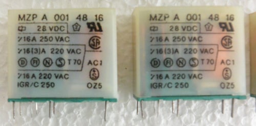 10-pack MZP A 001 48 16 Reläer 28 VDC 16A 250VAC