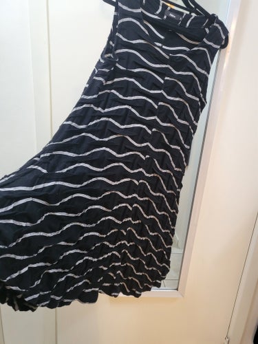 Ralston svart/vitt tunika/klänning, storlek M, cotton/viscos