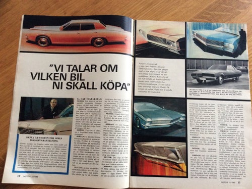 Motor Nr 12 1969 Chef på Opel formgivning,BMW 2002,