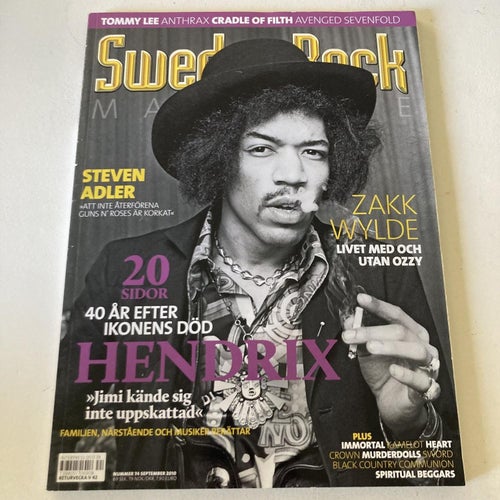 SWEDEN ROCK MAGAZINE NR.74. 2010. HENRIX, ZAKK WYLDE, STEVEN ADLER, ANTHRAX.