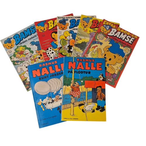7 st Serietidningar - Bamse & Rasmus Nalle