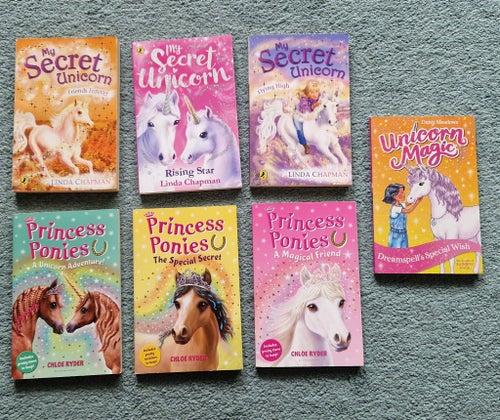 English kids children chapter books. Unicorns. Engelska kapitelböcker enhörni