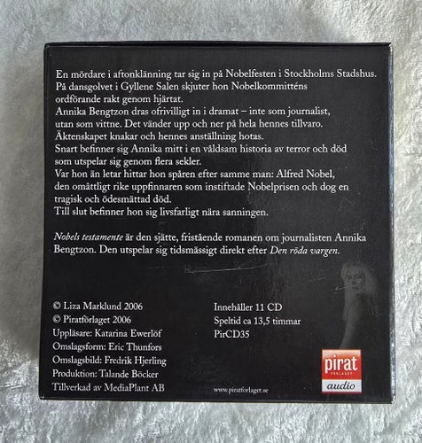 Nobels Testamente - Liza Marklund (Ljudbok)