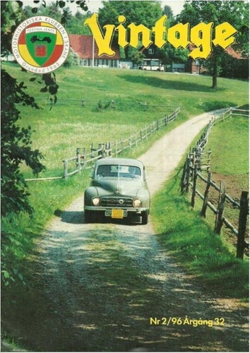 VINTAGE NR 2 1996 - MOTORHISTORISKA KLUBBEN I SKÅNE