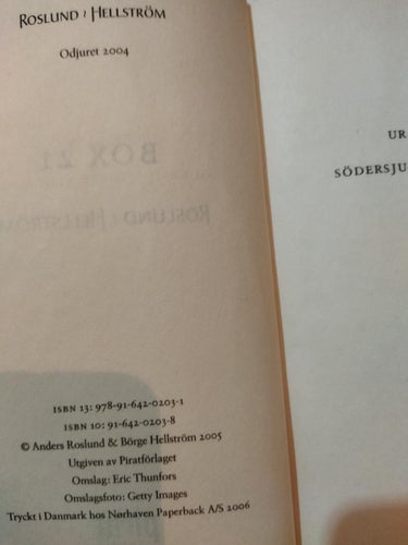 Box 21 av Roslund & Hellström. bok, pocket. Very Good+