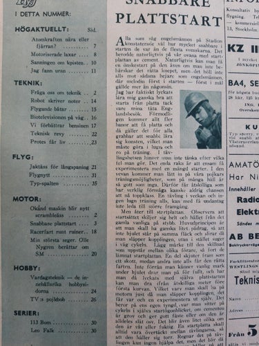 Teknikens värld nr 22 1949: Teknik, flyg, motor och hobby