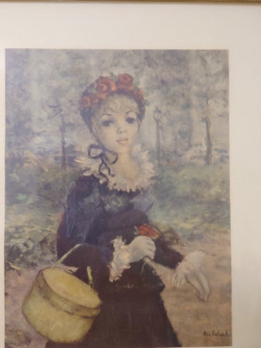 CHERRY JEFFE HULDAH, ÄLDRE TRYCK.. MÅTT I RAM 41 x 29 CM. MYCKET FINT SKICK.