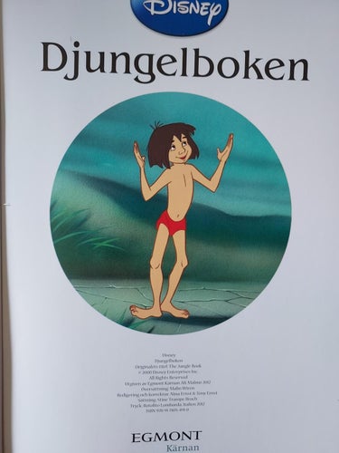 bok Disney Djungelboken 20x27,5 cm !