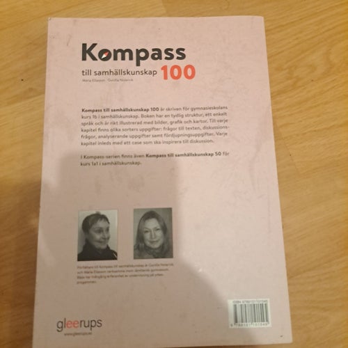 Kompass till samhällskunskap 100 av Maria Eliasson, Gunilla Nolervik, Gleerups