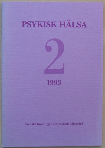 Psykisk Hälsa nr 2, 1993 (sfph)