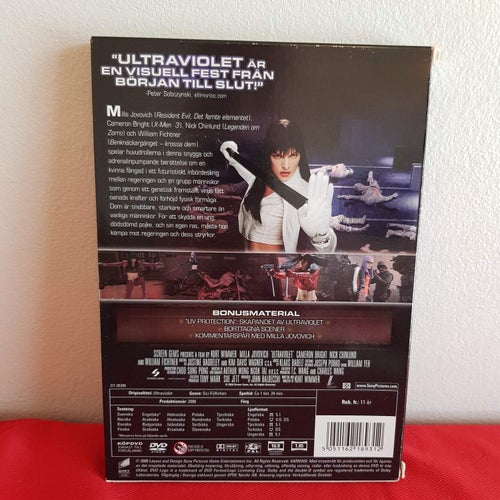 DVD - Ultraviolet - Milla Jovovich - Slipcase - Mycket Fint Skick