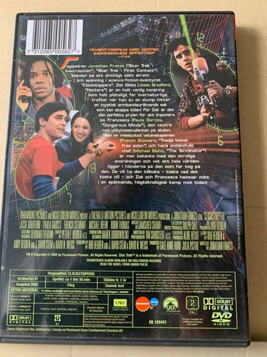 Clockstoppers, Dvd