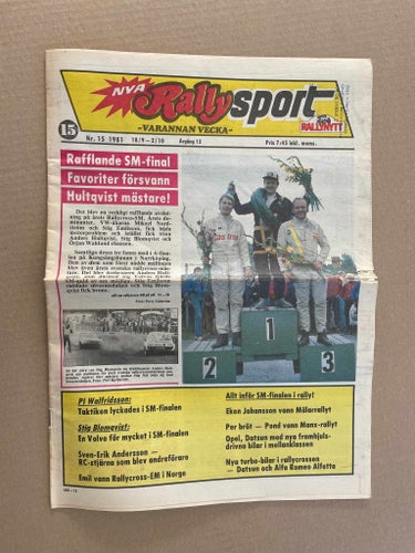 Rallysport / Rally Sport med Rallynytt 1981 nr.15