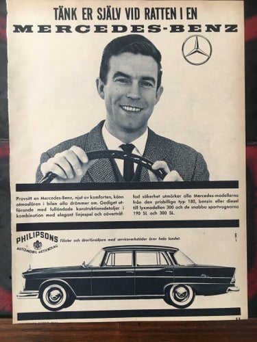 Mercedes-Benz 1961 annons Mercedes