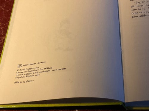 Lillebror och Karlsson på taket av Astrid Lindgren, 1983