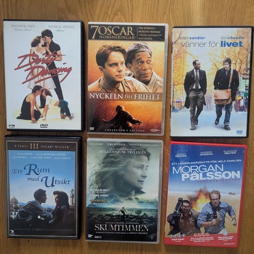 6 stycken film klassiker på DVD att ses eller ses om, perfekt skick!