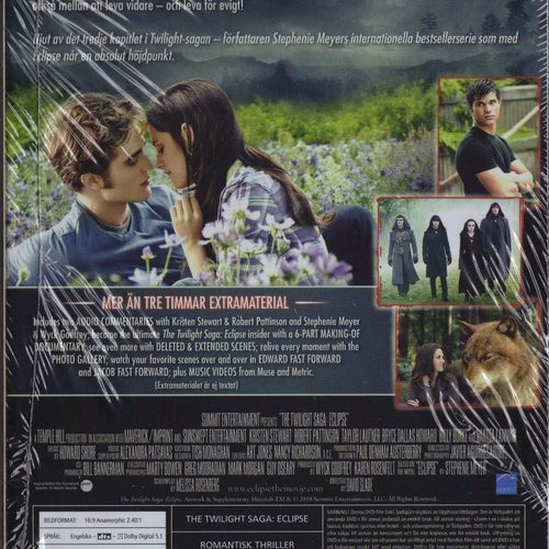 THE TWILIGHT SAGA - ECLIPSE - DVD (2-DISC) (INPLASTAD)