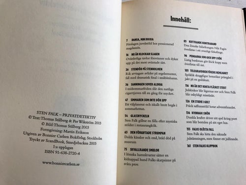 STEN FALK -PRIVATDETEKTIV + STENFALKENS HEMLIGHET Stålberg/Wikström