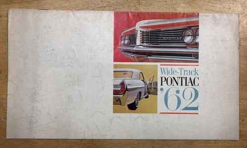 Försäljningsbroschyr Wide-Track Pontiac 1962