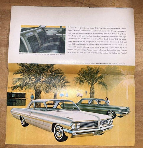 Försäljningsbroschyr Wide-Track Pontiac 1962