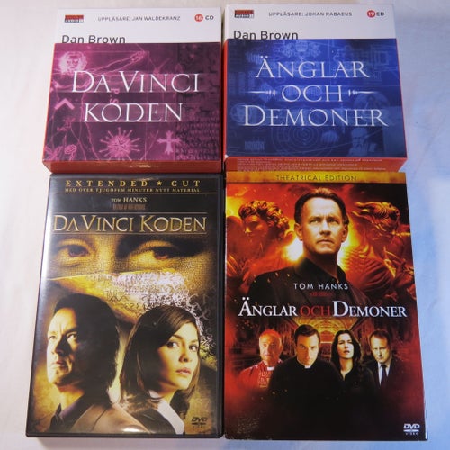 Da Vinci Koden + Änglar & Demoner DVD + CD Ljudbok