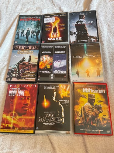 9 stycken dvd-filmer
