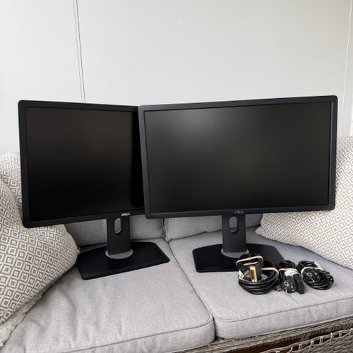 2st Dell 24 Tums Full HD 1920x1080 Datorskärmar