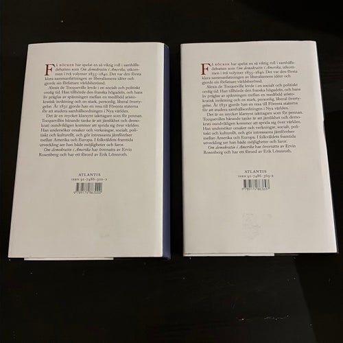 Alexis de Tocqueville – Om demokratin i Amerika (Bok 1 & 2) • Atlantis Klassiker