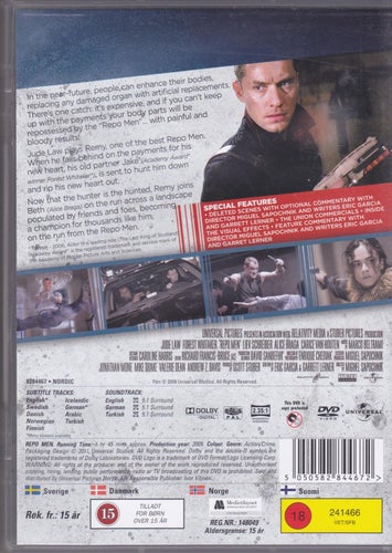 DVD / Repo Men / Jude Law, Alice Braga, Carice Van Houten / Nära Nyskick