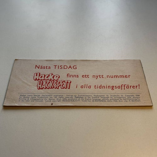 Hacke Hackspett nr 25 1955, toppex! VF