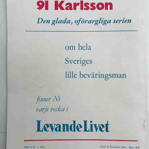91:an Karlsson Julalbum 1945: Oläst!