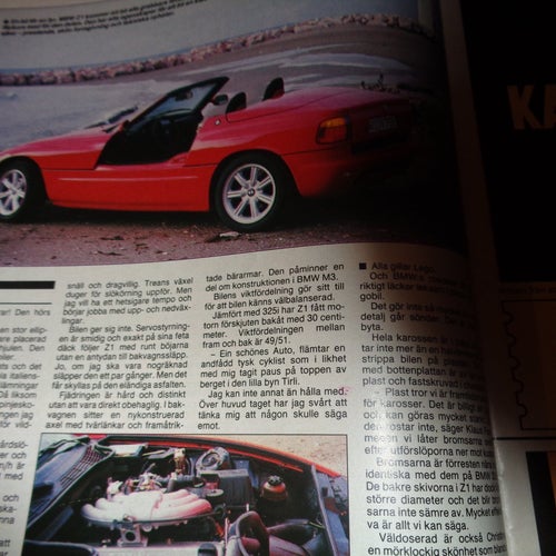 Teknikens Värld nr26 1988 BMW Z1, BMW 320i Touring,