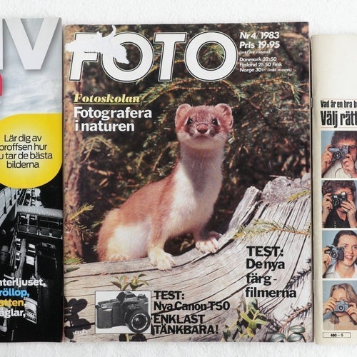Foto nr 4 1983 + Aktuell Fotografi nr 5 1979 + Motivskolan (okänt årtal)