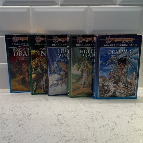 Dragon Lance - Draklanskrönikan 1-5 komplett Margaret Weis och Tracy Hickman